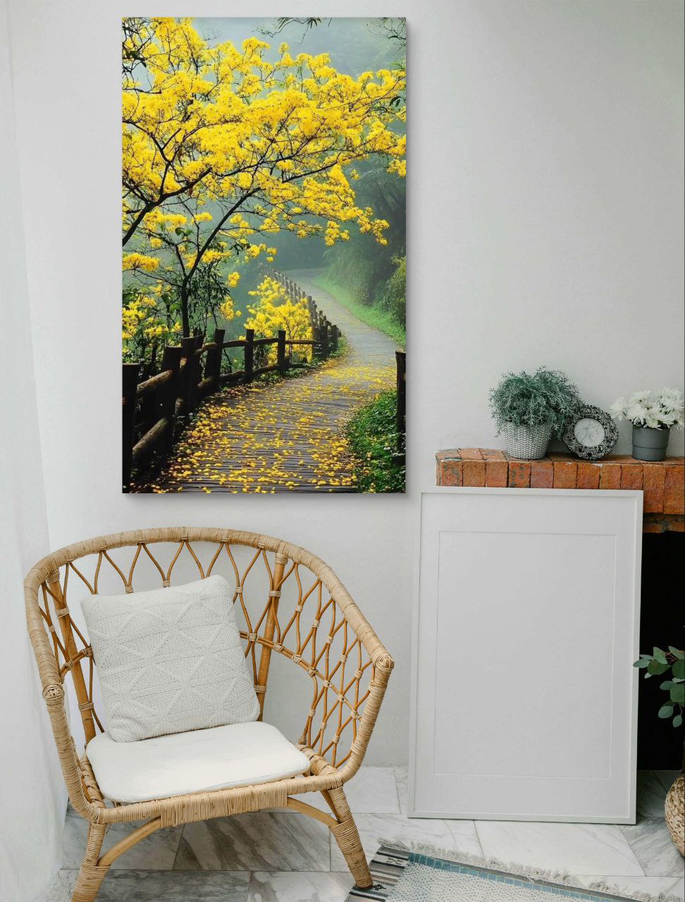 Tableau verdoyantes Fleur du Matin