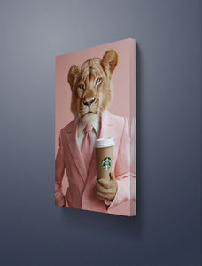 Tableau captivant Lion