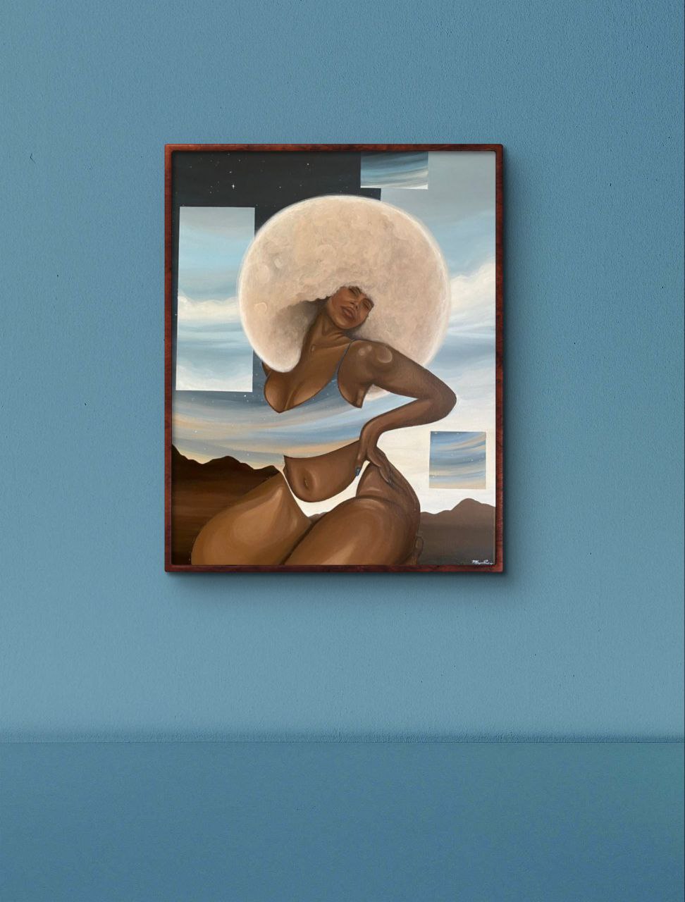 Tableau  e une femme noire déconstruite