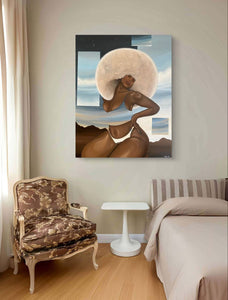 Tableau  e une femme noire déconstruite