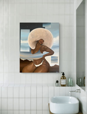Tableau  e une femme noire déconstruite