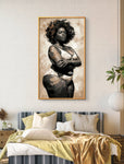 Le tableauUne femme noire avec une coiffure afro