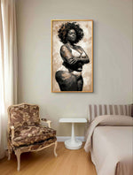 Le tableauUne femme noire avec une coiffure afro