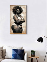 Le tableauUne femme noire avec une coiffure afro