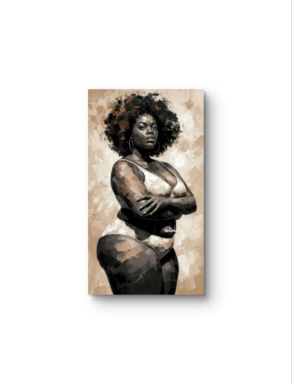 Le tableauUne femme noire avec une coiffure afro