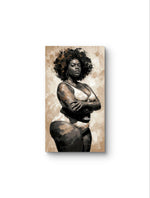 Le tableauUne femme noire avec une coiffure afro