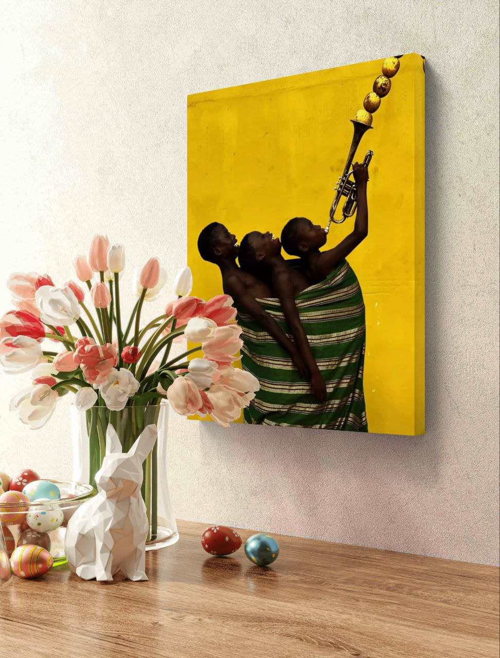 tableau  3 Jeunes homme scène artistique