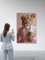 Tableau captivant Lion
