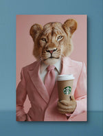 Tableau captivant Lion